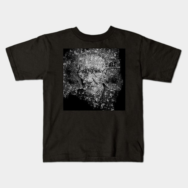 William S. Burroughs Typographical Portrait Kids T-Shirt by ksdsgn